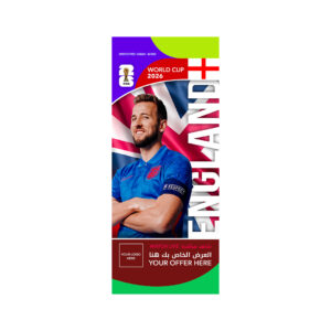 FIFA World Cup Branding Roof Hanging Flag W/PIPE-ENGLAND