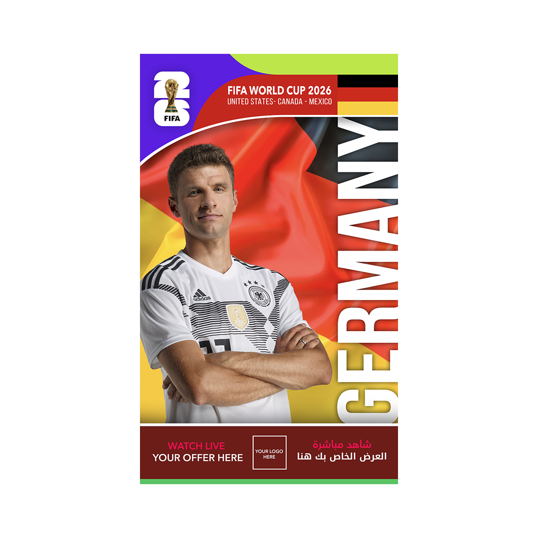 Germany roof hanging flags-(30x50cm) A copy FIFA World Cup Branding Roof Hanging Dangler GERMANY - Image 1