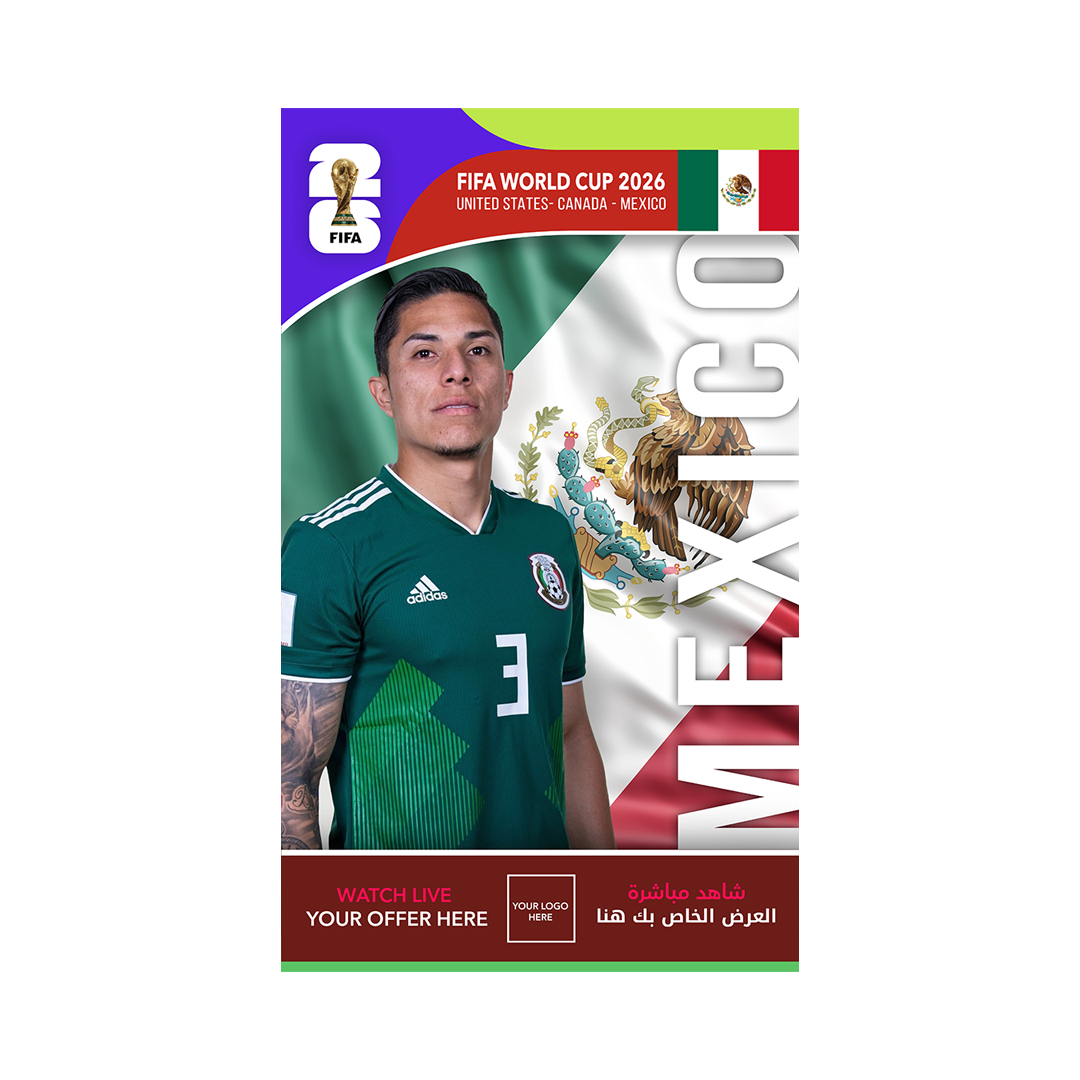 Mexico roof hanging flags-(30x50cm) A copy FIFA World Cup Branding Roof Hanging Dangler MEXICO - Image 1