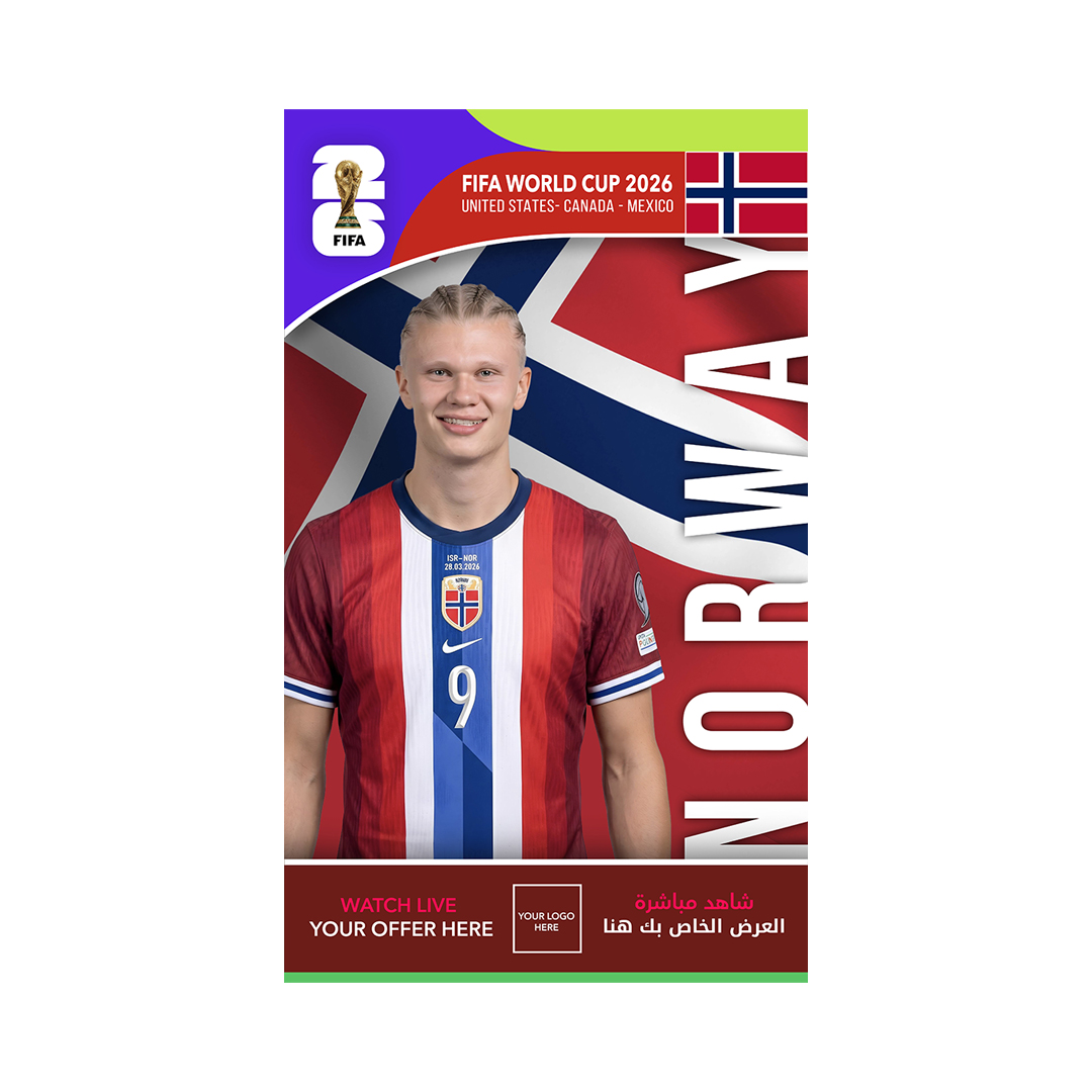 Norway roof hanging flags-(30x50cm) A copy FIFA World Cup Branding Roof Hanging Dangler NORWAY - Image 1