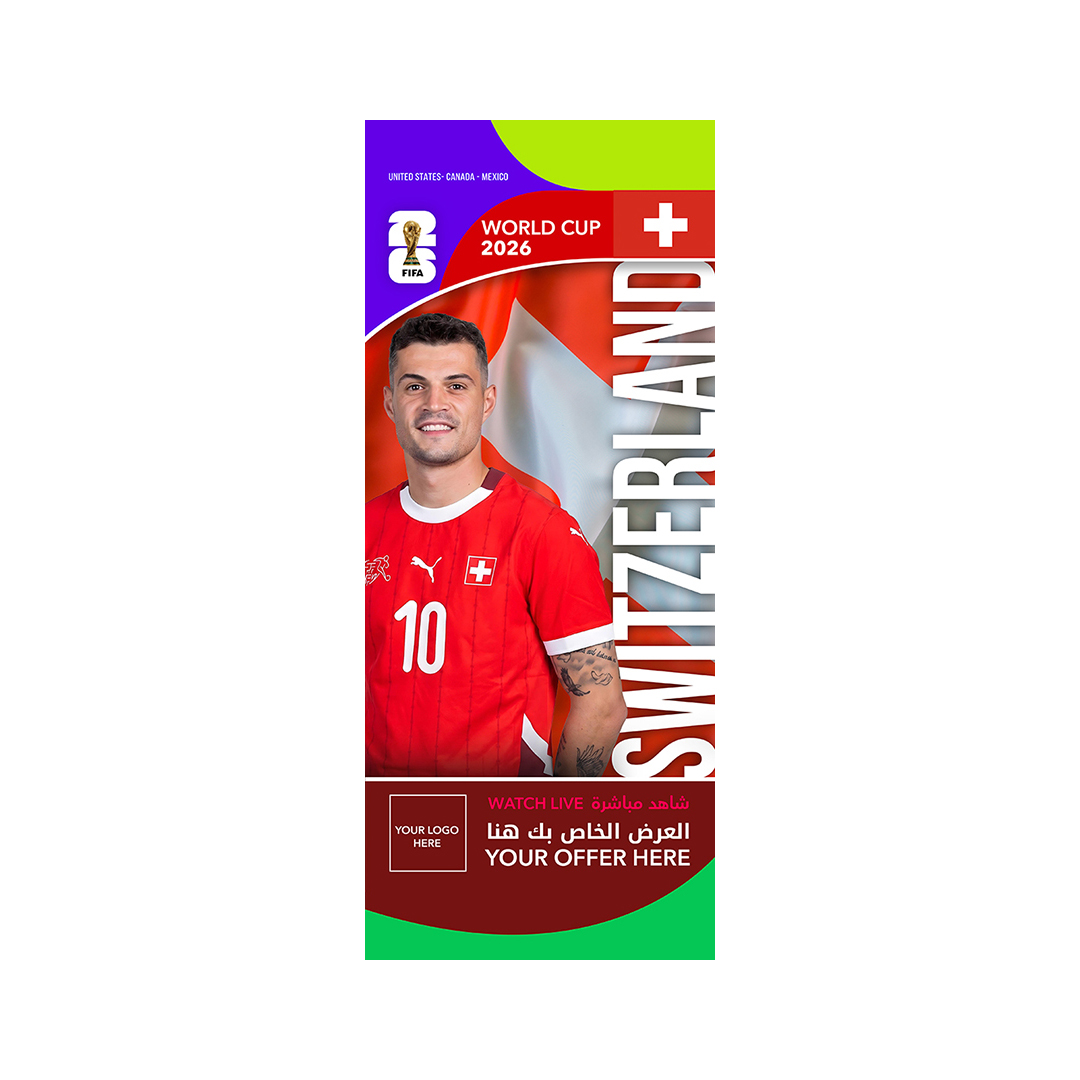 SWITZERLAND_-roof-hanging-flags-(50x100cm) FIFA World Cup Branding Roof Hanging Flag W/PIPE-SWITZERLAND - Image 1