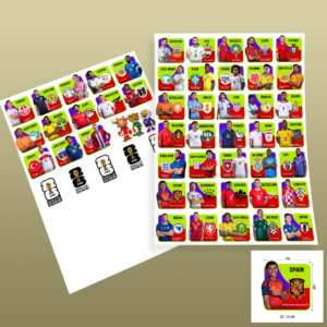 54 pcs of 3D Cutout LABELS FIFA World Cup 2026 3D Cutout of 48+6 Football Team players