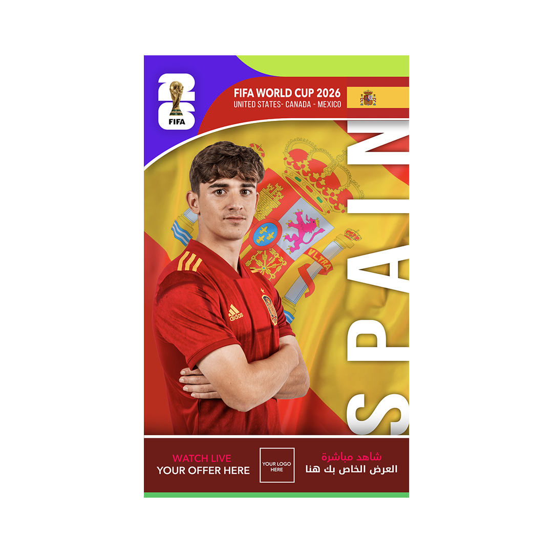 Spain roof hanging flags-(30x50cm) A copy FIFA World Cup Branding Roof Hanging Dangler SPAIN - Image 1